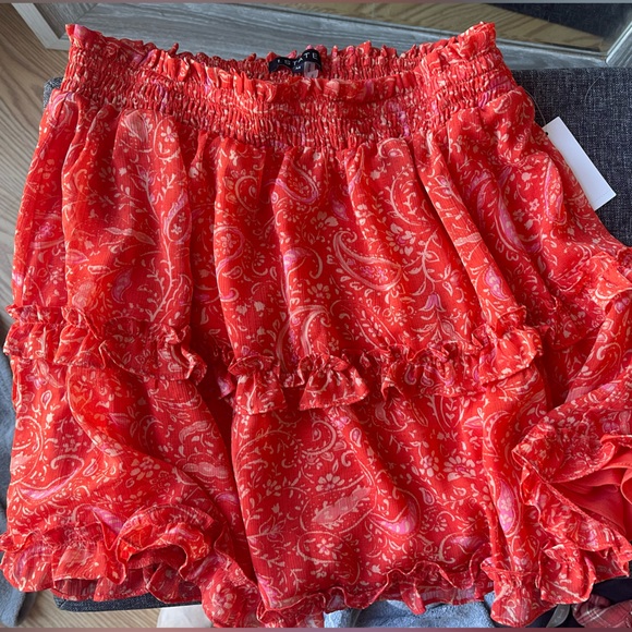 Medium 1.State Paisley puffed sleeve v neck top and matching skirt medium nwt - Picture 8 of 11